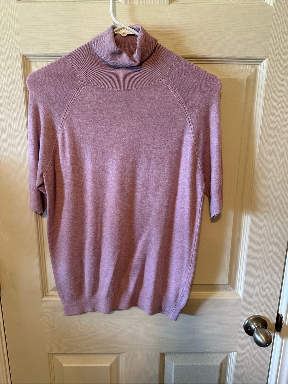 Premise Lavender Turtleneck Short-Sleeve Sweater